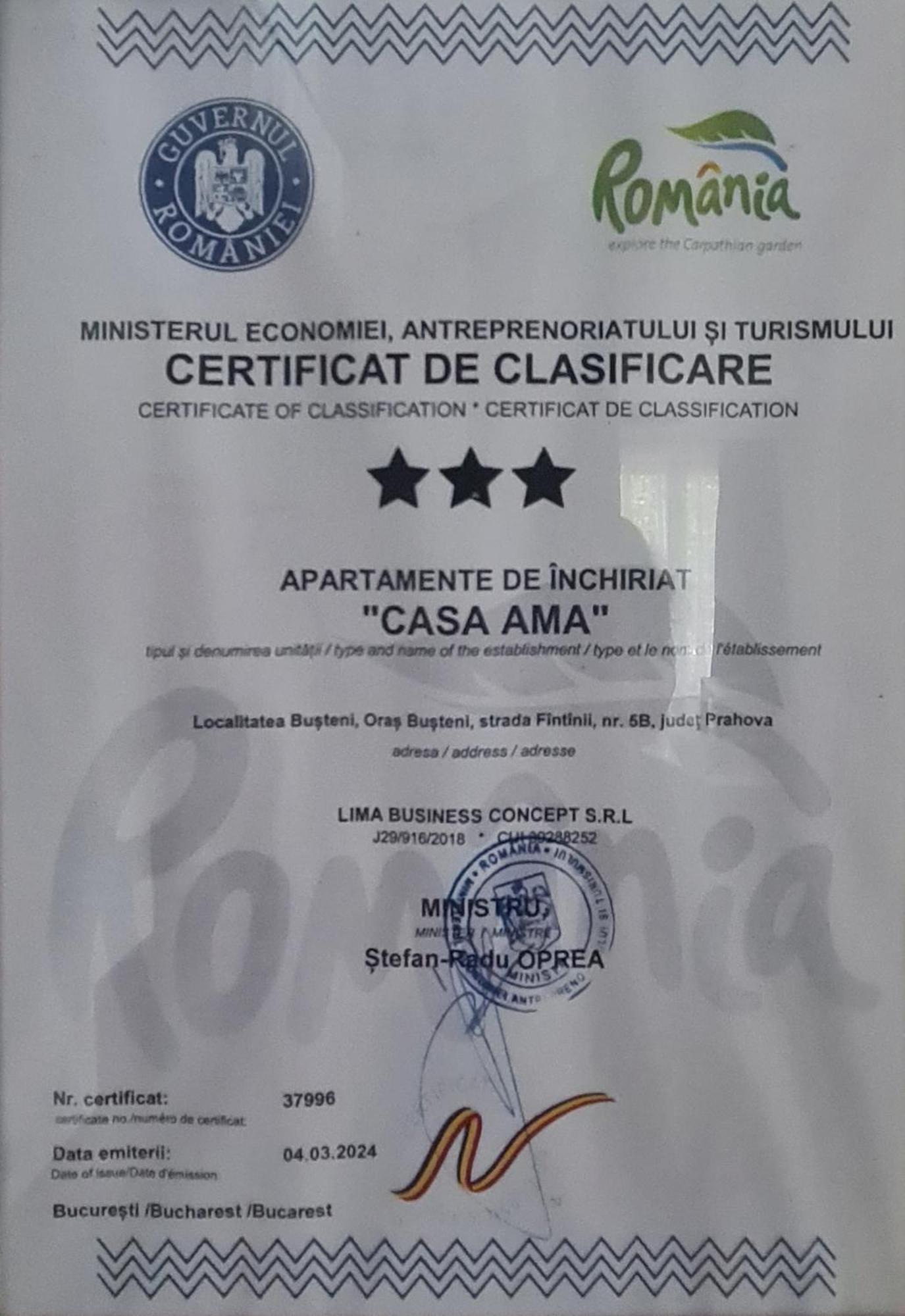 Вилла Casa Ama Буштени Экстерьер фото